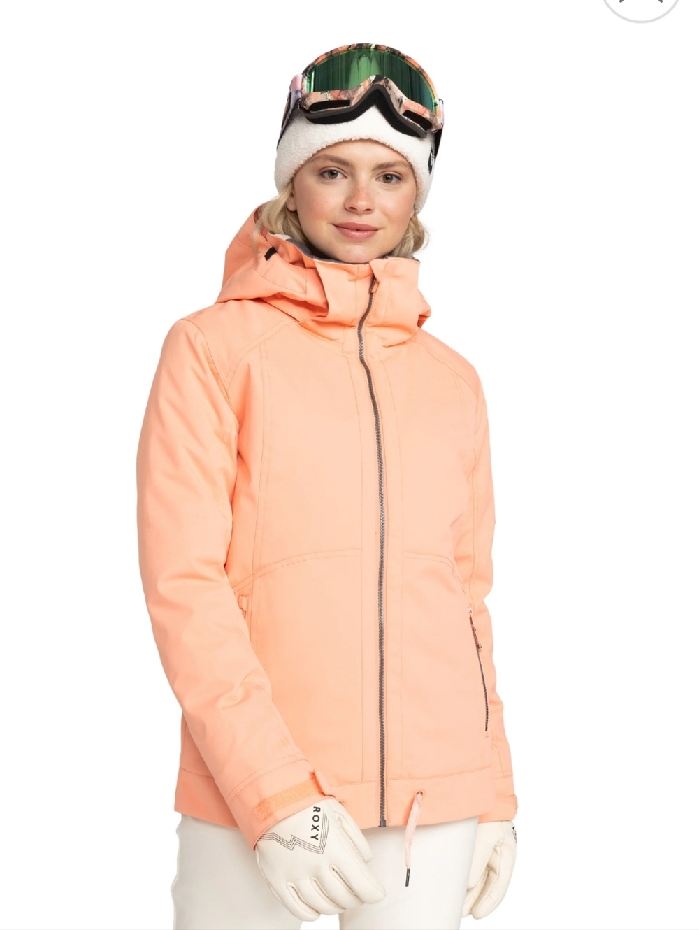 Roxy Meade Women'sPeach Hooded Ski Jacket